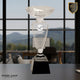 Clear Crystal Cup with Black Pedestal Base