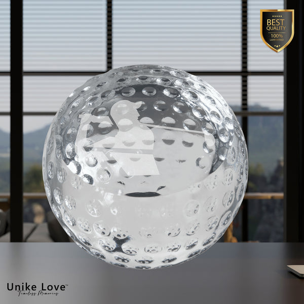 Crystal Golf Ball Paperweight