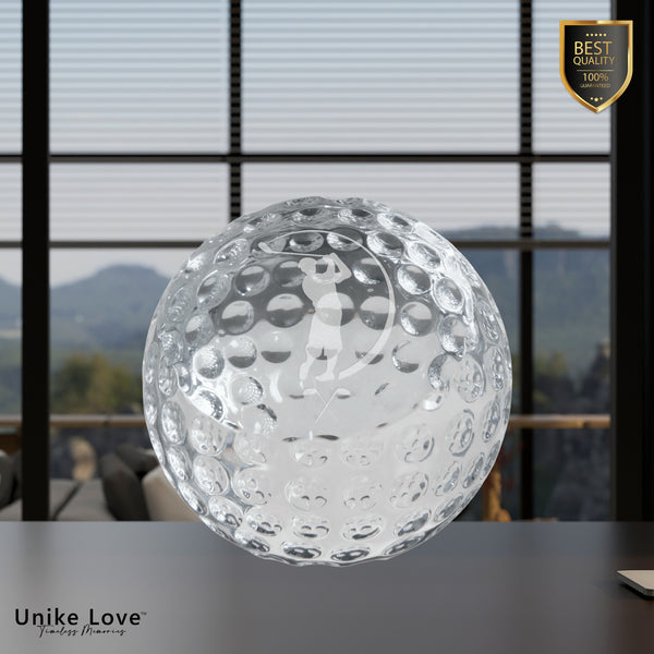 Crystal Golf Ball Paperweight