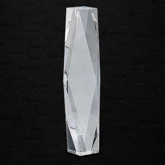 10" Clear Crystal Facet Tower