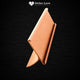 2" x 10" Kota Pro Rose Gold Aluminum Desk Holder for 1/16" Plastic