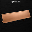 2" x 10" Kota Pro Rose Gold Aluminum Desk Holder for 1/16" Plastic