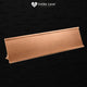 2" x 10" Kota Pro Rose Gold Aluminum Desk Holder for 1/16" Plastic