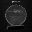 5" Round Facet Glass on Black Base
