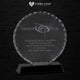 5" Round Facet Glass on Black Base