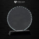 5" Round Facet Glass on Black Base