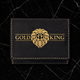 3" x 4" Black/Gold Laserable Leatherette Trifold Wallet