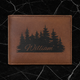 Dark Brown Laserable Leatherette Bi-Fold Wallet w/Flip ID Display