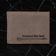 Gray Laserable Leatherette Bi-Fold Wallet w/Flip  ID Display