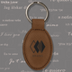 Oval Keychain on Leatherette