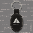 Oval Keychain on Leatherette
