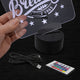 3 1/2" Round Black Lighted Base with Remote for 1/8" Acrylic (not included)