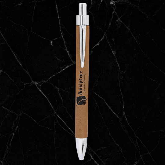 Light Brown Laserable Leatherette Pen
