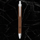 Dark Brown Laserable Leatherette Pen