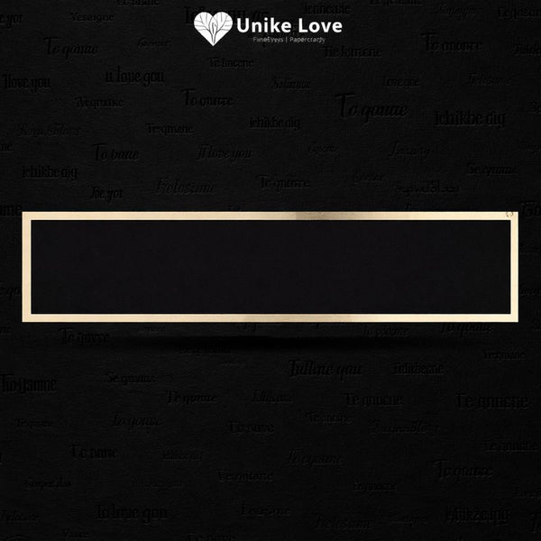 9 1/2" x 1 3/4" Black/Gold Brass Plate for 10 1/2" Desk Wedges