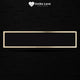 9 1/2" x 1 3/4" Black/Gold Brass Plate for 10 1/2" Desk Wedges