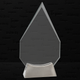 8 1/2" Diamond Platinum Glass with Full Metal Base