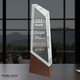 Toten Award made of Crystal with Walnut Base (Customizable)