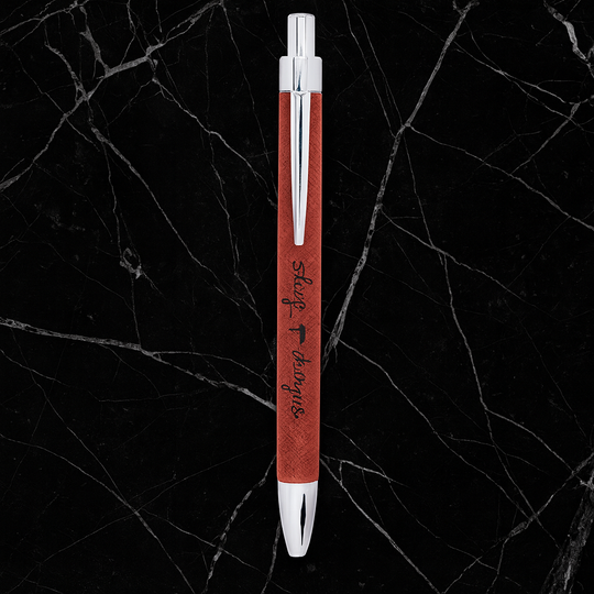 Rose Laserable Leatherette Pen