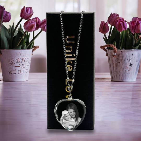 Mother's Day Exclusive 2D Crystal  Necklace Heart Shaped