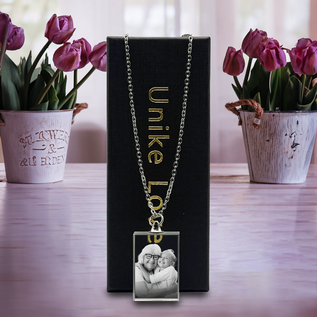 Mother's Day Exclusive Rectangular Necklace Crystal