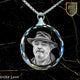 Memorial Gift | Personalized Circular Crystal Necklace | Chain and Pendant |