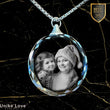 Babies Gift Personalized Circular Crystal Necklace | Chain and Pendant |