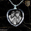 Friendship Gift Personalized Heart Necklace Crystal | Chain and Pendant |