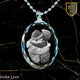 Friendship Gift Personalized Oval Crystal Necklace | Luxury Detail | Chain and Pendant |