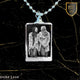Friendship Gift Personalized Rectangular Necklace Crystal | Chain and Pendant |