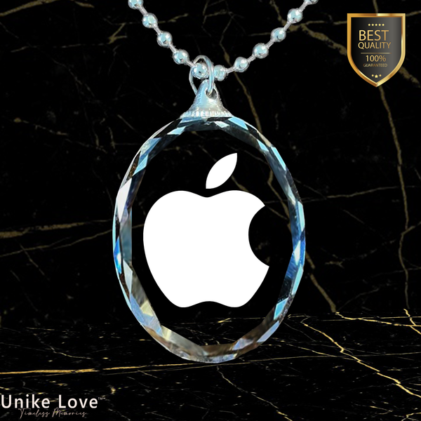 Corporate Gift Personalized Oval Crystal Necklace | Chain and Pendant |