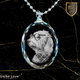 Pet Lover Gift Personalized Oval Crystal Necklace | Chain and Pendant |