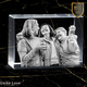 Memorial Paperweight Gift Horizontal | Personalized Design 2D Laser-etched Photo Crystal