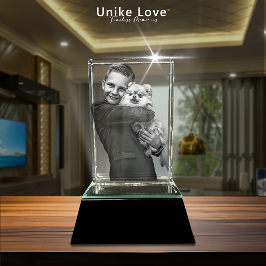 Personalized Crystal Paperweight Vertical| Luxury Gift Award | High Quality Finish