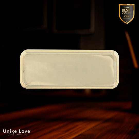 3" x 1" Gold Round Corner Plastic Badge Frame