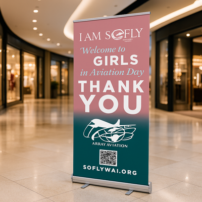 32" x 81" Roll up Retractable Banner with Base