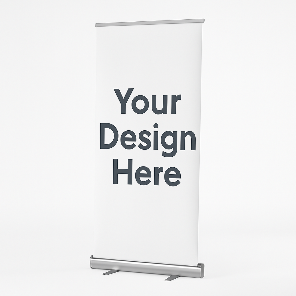 32" x 81" Roll up Retractable Banner with Base