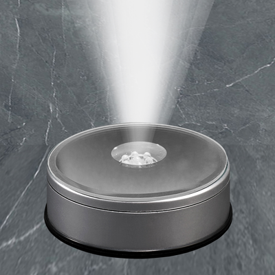 Medium Round Light Base (Rotating) - Silver Finish