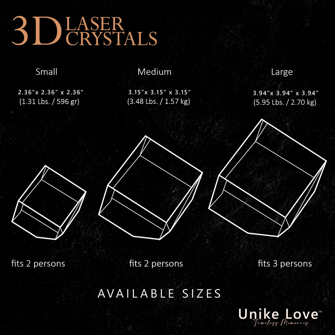 Beautiful Memorial Gift | Luxury 9K Crystal | 3D Laser Photo Diamond | Custom Engraving