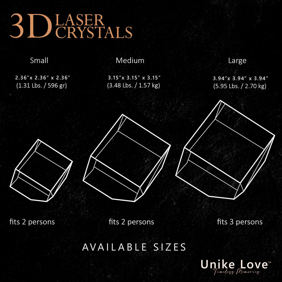 Family Gift | Luxury 9K Crystal | 3D Laser Photo Diamond | Custom Engraving