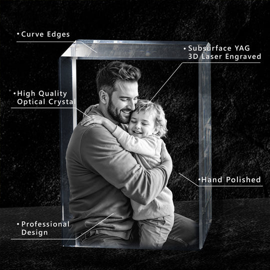 Amazing Graduation Gift | Luxury 9K Crystal | 3D Laser Photo Tower | Custom Engraving