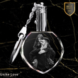 Couples Gift Personalized Crystal Keychain | Heart Shaped |
