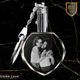 Friendship Gift Personalized Crystal Keychain | Heart Shaped |