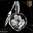 Memorial Personalized Crystal Keychain | Heart Shaped |