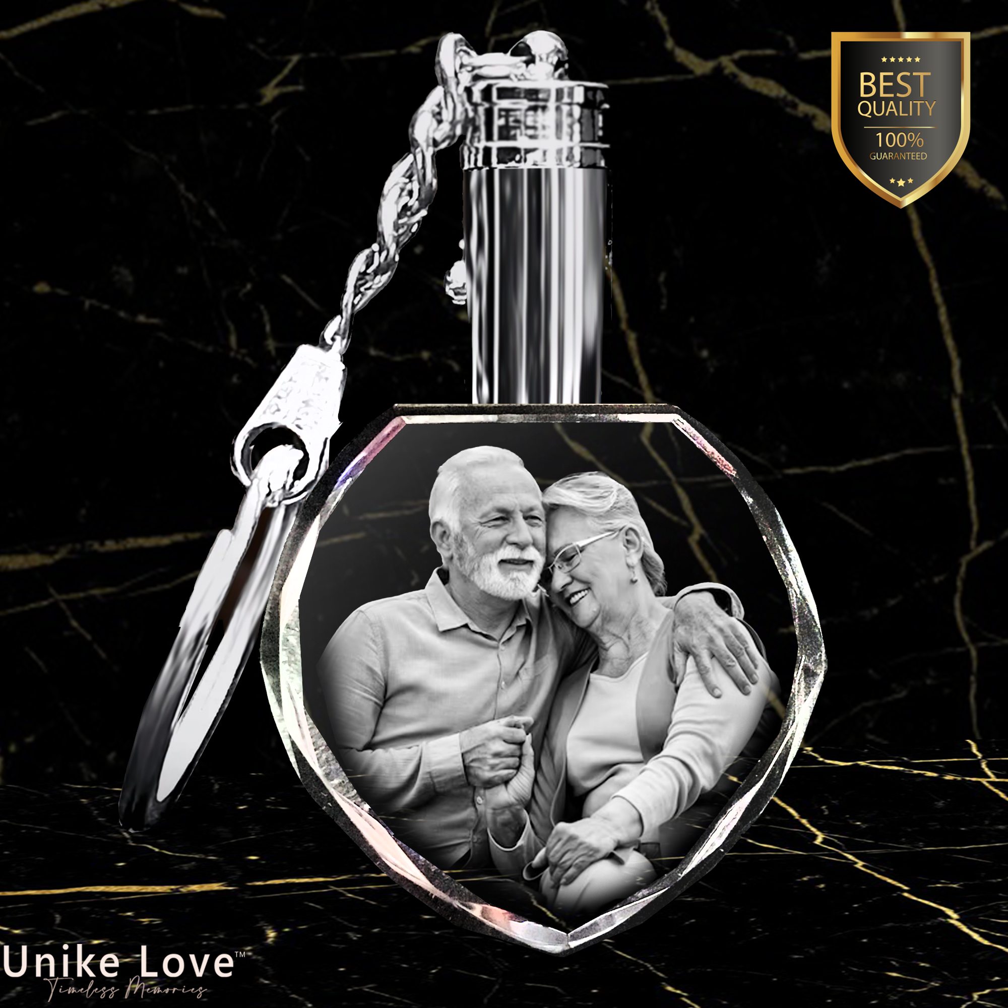 Memorial Personalized Crystal Keychain | Heart Shaped |
