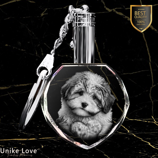 Pet Lover Personalized Crystal Keychain | Heart Shaped |