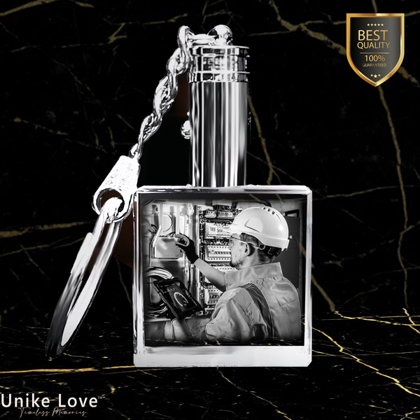 Retirement Personalized Crystal Keychain| Square Shape |