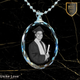 Graduation Gift Personalized Oval Crystal Necklace | Chain and Pendant |