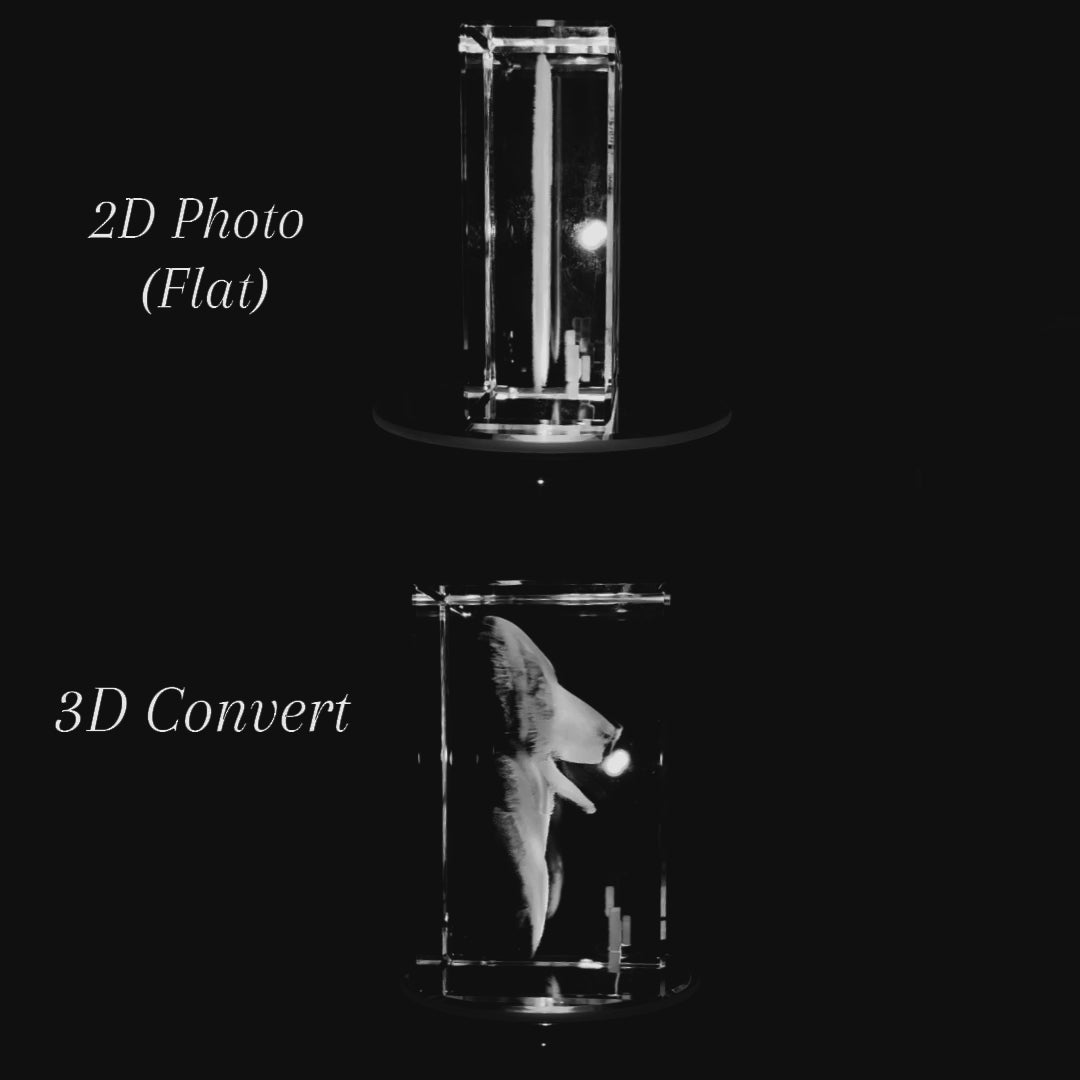 Lovers Gift | 3D Photo Crystal Heart | Personalized Laser Engraving.