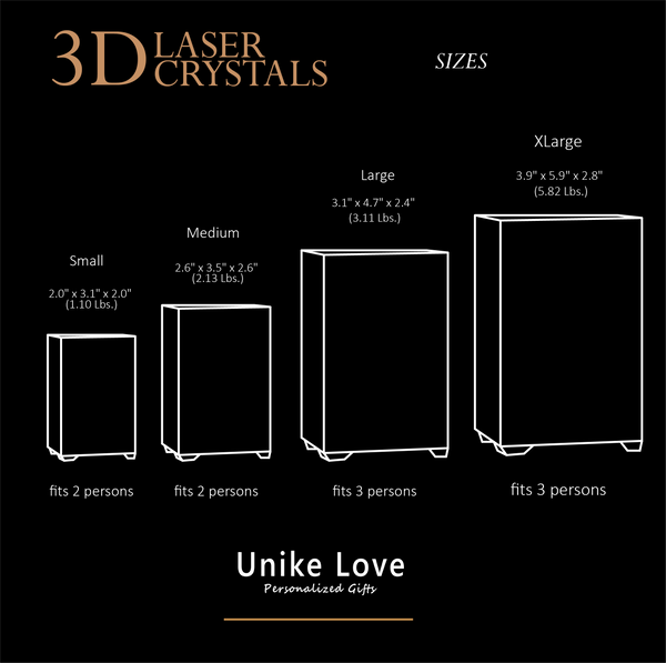 Perfect Family Gift | 3D Realistic Photo Crystal Tower | Personalized Laser Engraving